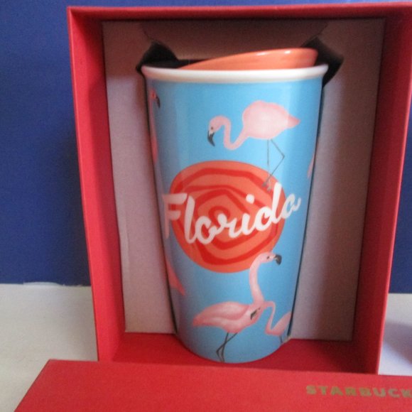 2 -- Starbucks Tumblers New Florida in Box and Used Mermaid Drinking Coffee - Picture 2 of 10